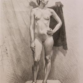 Академический рисунок женской фигуры